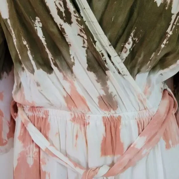 NWT Young Fabulous & Broke Geode Jillian Tie Dye Multi Faux Wrap Tie Waist - Picture 5 of 16